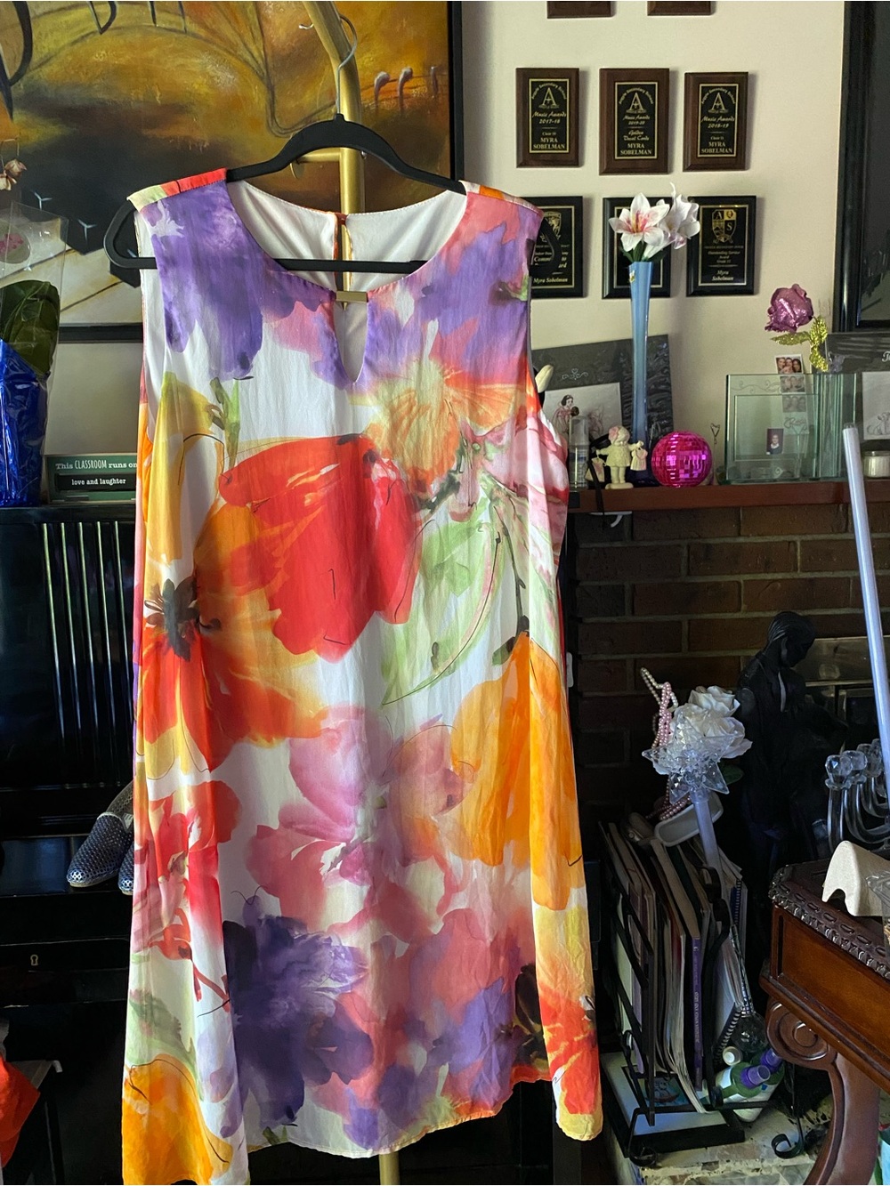 Frank Lyman Design Multicolor Floral Midi Dress